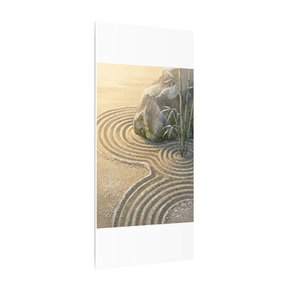 Rock Garden Winter Canvas Art | Zen Peaceful Design