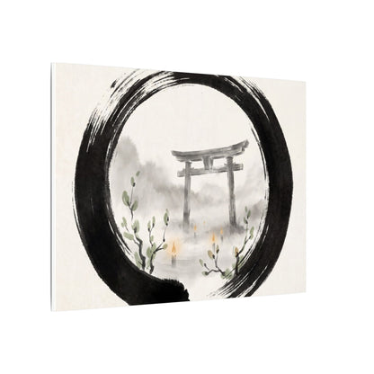 Spring Torii Gate Enso Canvas Art | Tranquil Decor