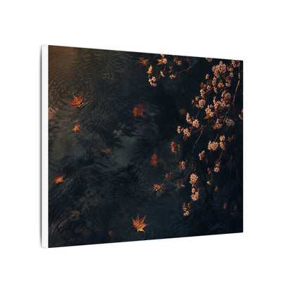 Golden Hour Cherry Blossom Canvas Art - Dark Japandi Kanso