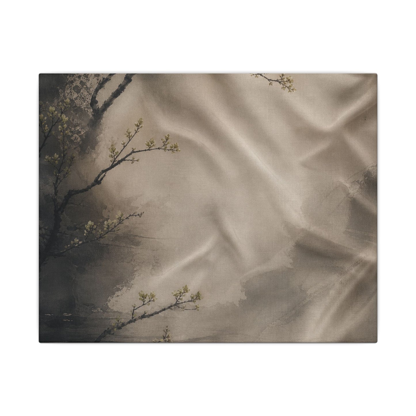 Silk Drape Canvas Art | Spring Japandi Japanese Pattern Art