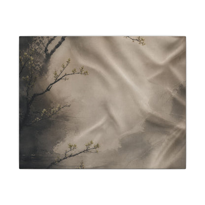 Silk Drape Canvas Art | Spring Japandi Japanese Pattern Art