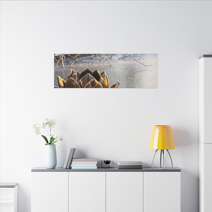 Lotus Flower Gold Repair Canvas Art | Beautiful Kintsugi Art