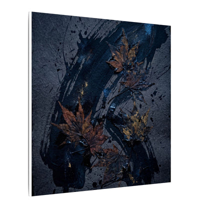 Sophisticated Ink Brushstroke Canvas Art - Dark Texture Dark Japandi