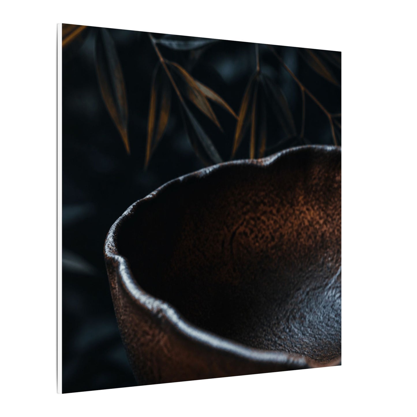 Luxurious Ceramic Bowl Canvas Art - Shadow Zen Dark Japandi