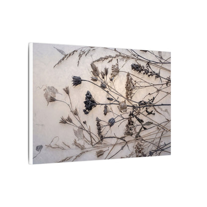 Elegant Dried Flowers Canvas Art - Japanese Pattern Japandi