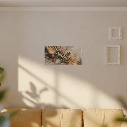 Cracked Earth Autumn Canvas Art | Japandi Warm Design