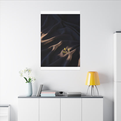 Silk Drape Shadow Zen Canvas Art | Luxurious Dark Japandi Art
