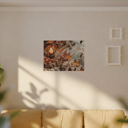 Candlelight Dried Flowers Canvas Art - Japandi Seijaku