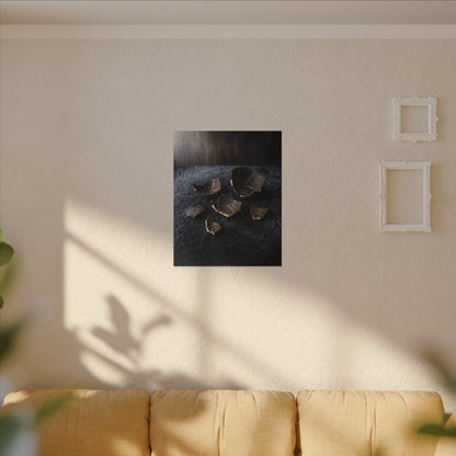 Winter Broken Pottery Shadow Zen Canvas Art | Bold Decor