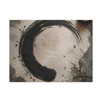 Candlelight Ink Brushstroke Canvas Art - Zen Ma