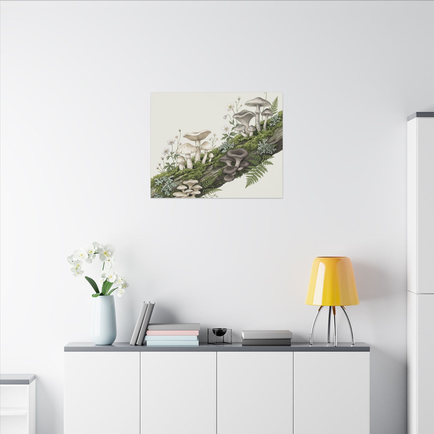 Dried Flowers Spring Canvas Art | Japandi Neutral Design