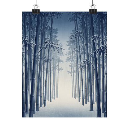 Seijaku Bamboo Grove Wall Art Print - Zen Ukiyo E Inspired