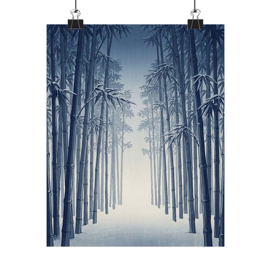 Seijaku Bamboo Grove Wall Art Print - Zen Ukiyo E Inspired