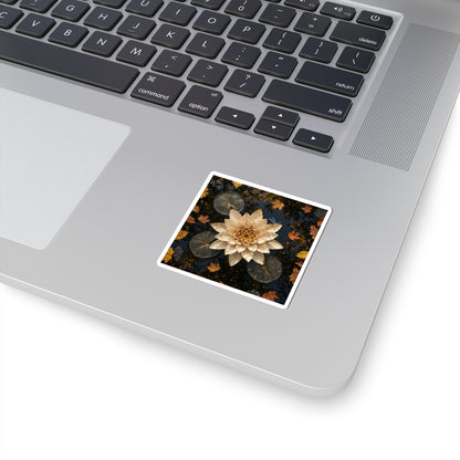 Lotus Flower Gold Repair Sticker | Beautiful Kintsugi Art