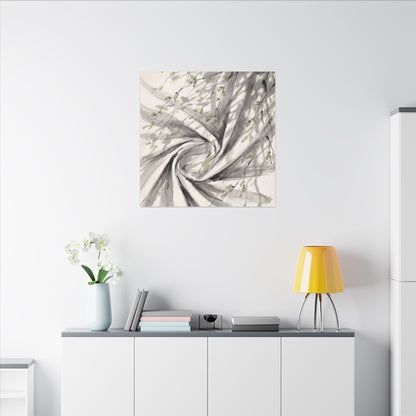 Silk Drape Spring Canvas Art | Zen Contemplative Design