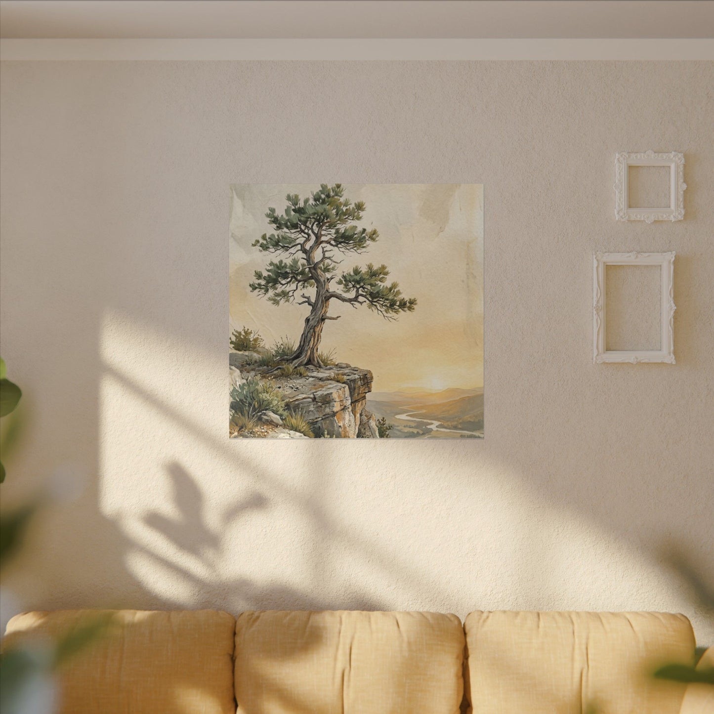 Pine Tree Canvas Art | Summer Japandi Texture Art