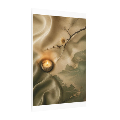 Silk Drape Japanese Pattern Canvas Art | Warm Japandi Art