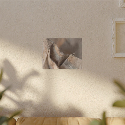 Japandi Paper Fold in Candlelight | Watercolor Canvas Art