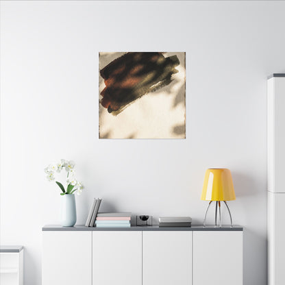 Ink Brushstroke Canvas Art | Summer Dark Japandi Moody Minimal Art