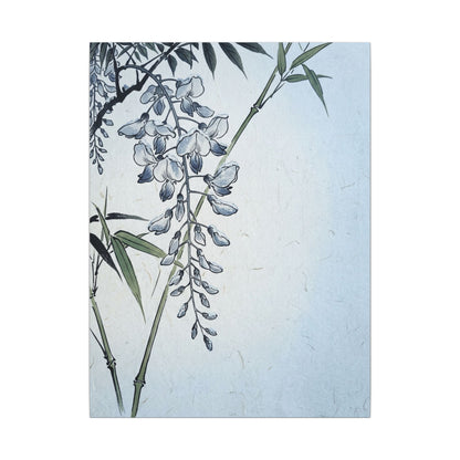Zen Wisteria in Moonlight | Ukiyo E Inspired Canvas Art