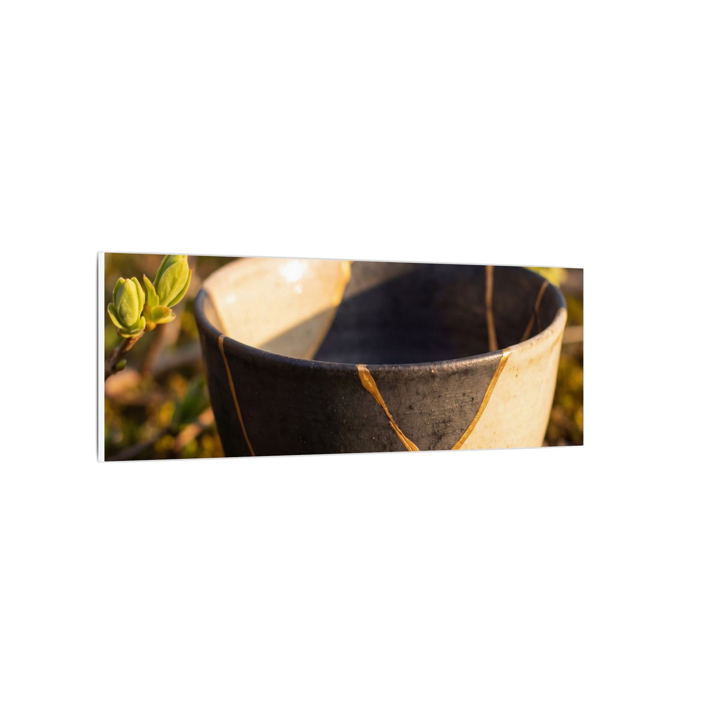 Seijaku Broken Pottery Canvas Art - Kintsugi Gold Repair