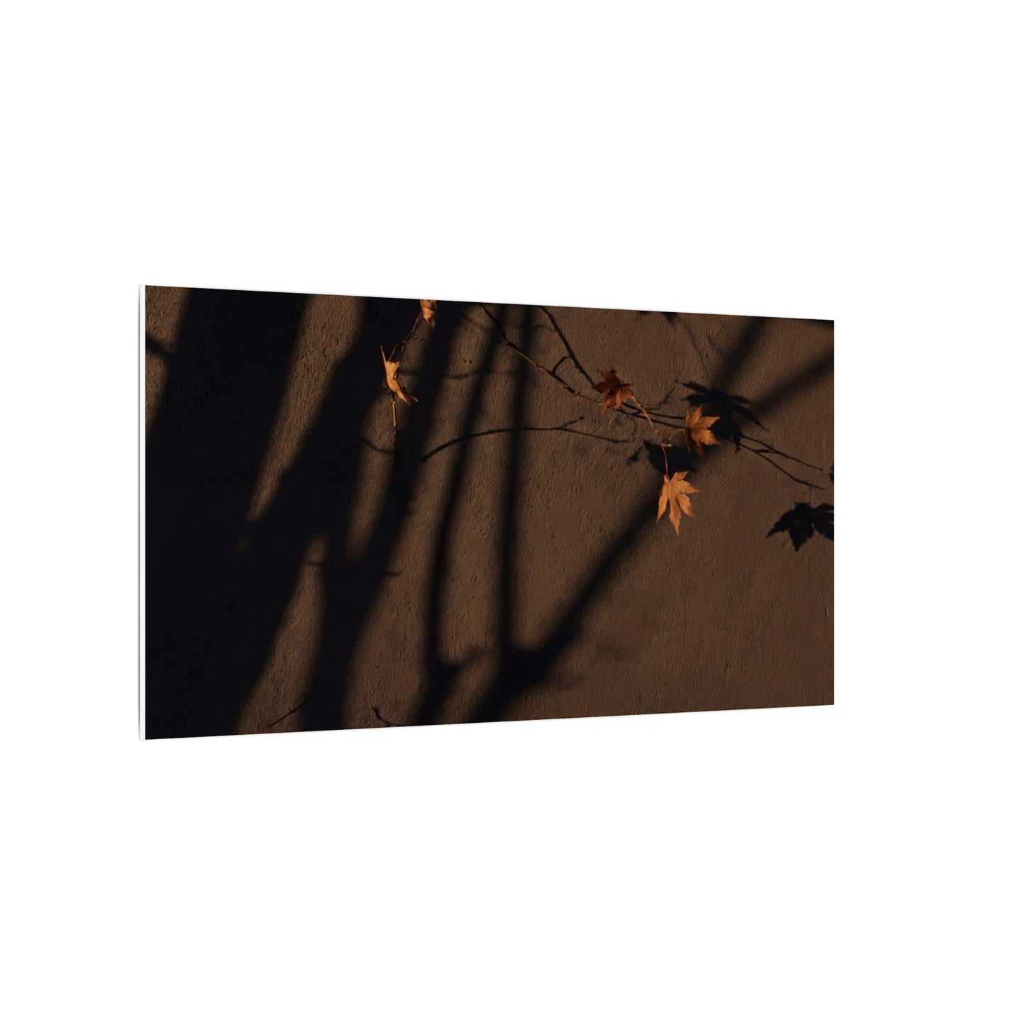 Shadow Play Autumn Canvas Art | Dark Japandi Luxurious Design