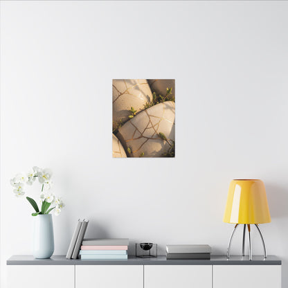Spring Broken Pottery Gold Vein Canvas Art | Beautiful Decor