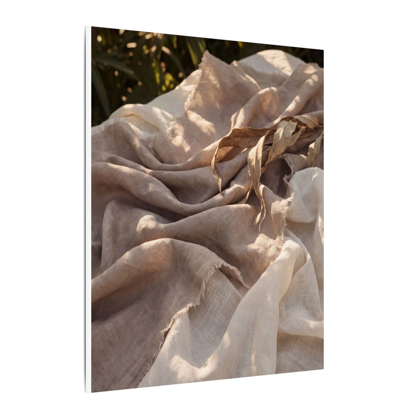 Silk Drape Summer Canvas Art | Japandi Neutral Design