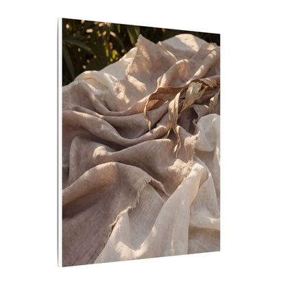 Silk Drape Summer Canvas Art | Japandi Neutral Design