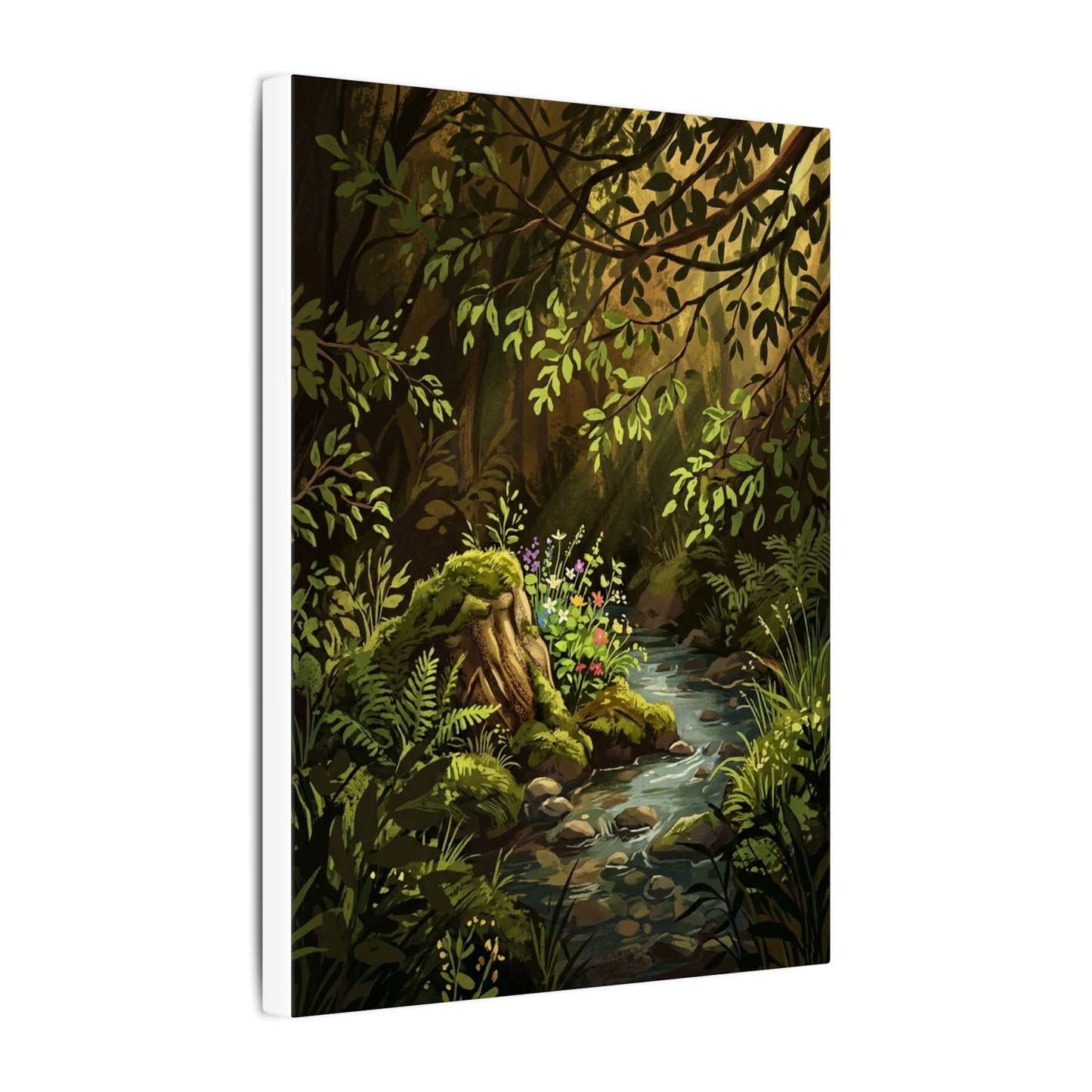 Golden Hour Silk Drape Canvas Art - Dark Japandi Datsuzoku