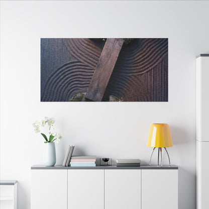 Spring Rock Garden Moody Minimal Canvas Art | Atmospheric Decor