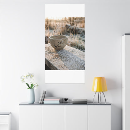 Golden Hour Ceramic Bowl Canvas Art - Japandi Ma