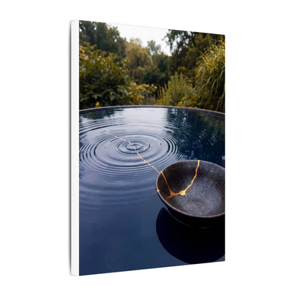 Kintsugi Water Ripple in Overcast | Broken Beauty Canvas Art