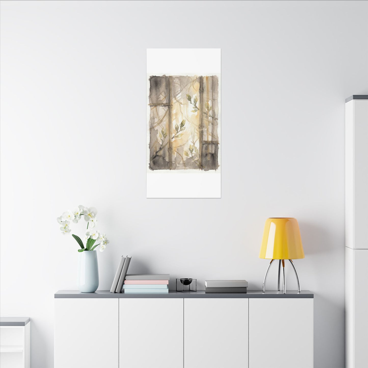 Shoji Screen Spring Canvas Art | Japandi Cozy Design