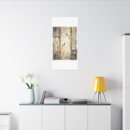 Shoji Screen Spring Canvas Art | Japandi Cozy Design