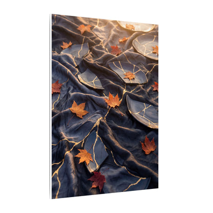 Golden Hour Silk Drape Canvas Art - Kintsugi Shibui