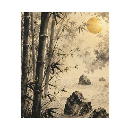 Peaceful Bamboo Grove Canvas Art - Karesansui Zen