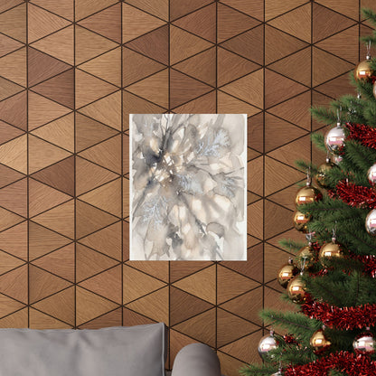 Shadow Play Wall Art Print | Winter Japandi Watercolor Art