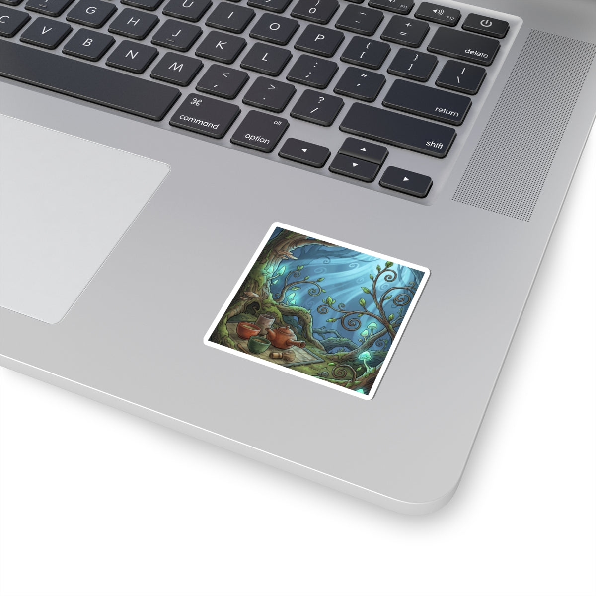 Spring Tea Ceremony Forest Whimsy Sticker | Enchanting Decor
