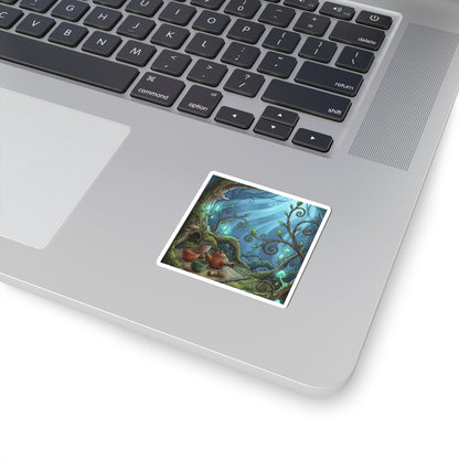 Spring Tea Ceremony Forest Whimsy Sticker | Enchanting Decor