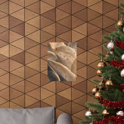 Silk Drape Winter Wall Art Print | Japandi Cozy Design