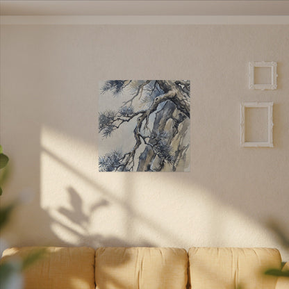 Moonlight Pine Tree Canvas Art - Japandi Seijaku