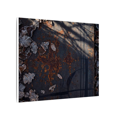 Shibui Rust Patina Canvas Art - Dark Japandi Charcoal Ink
