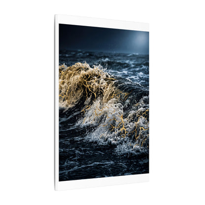 Ocean Wave Winter Canvas Art | Kintsugi Artful Design