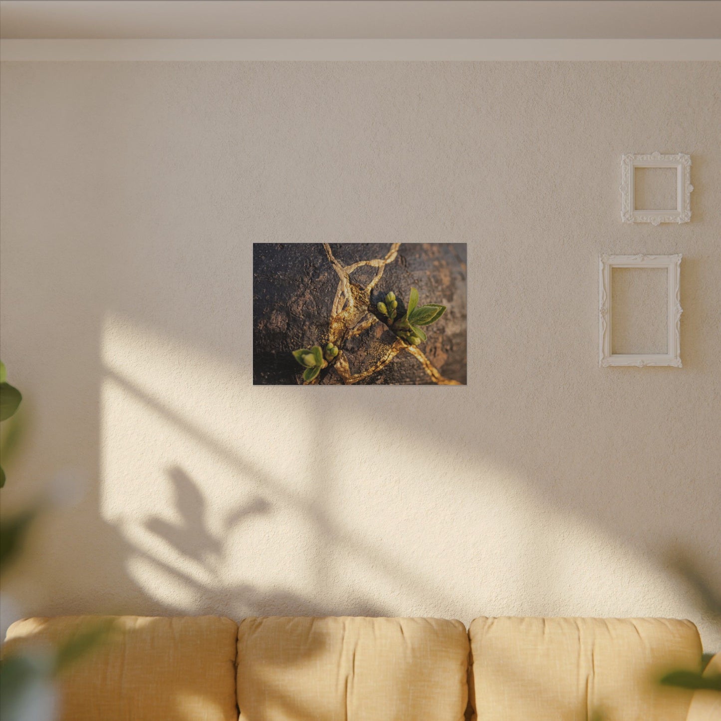 Rust Patina Gold Repair Canvas Art | Resilient Kintsugi Art