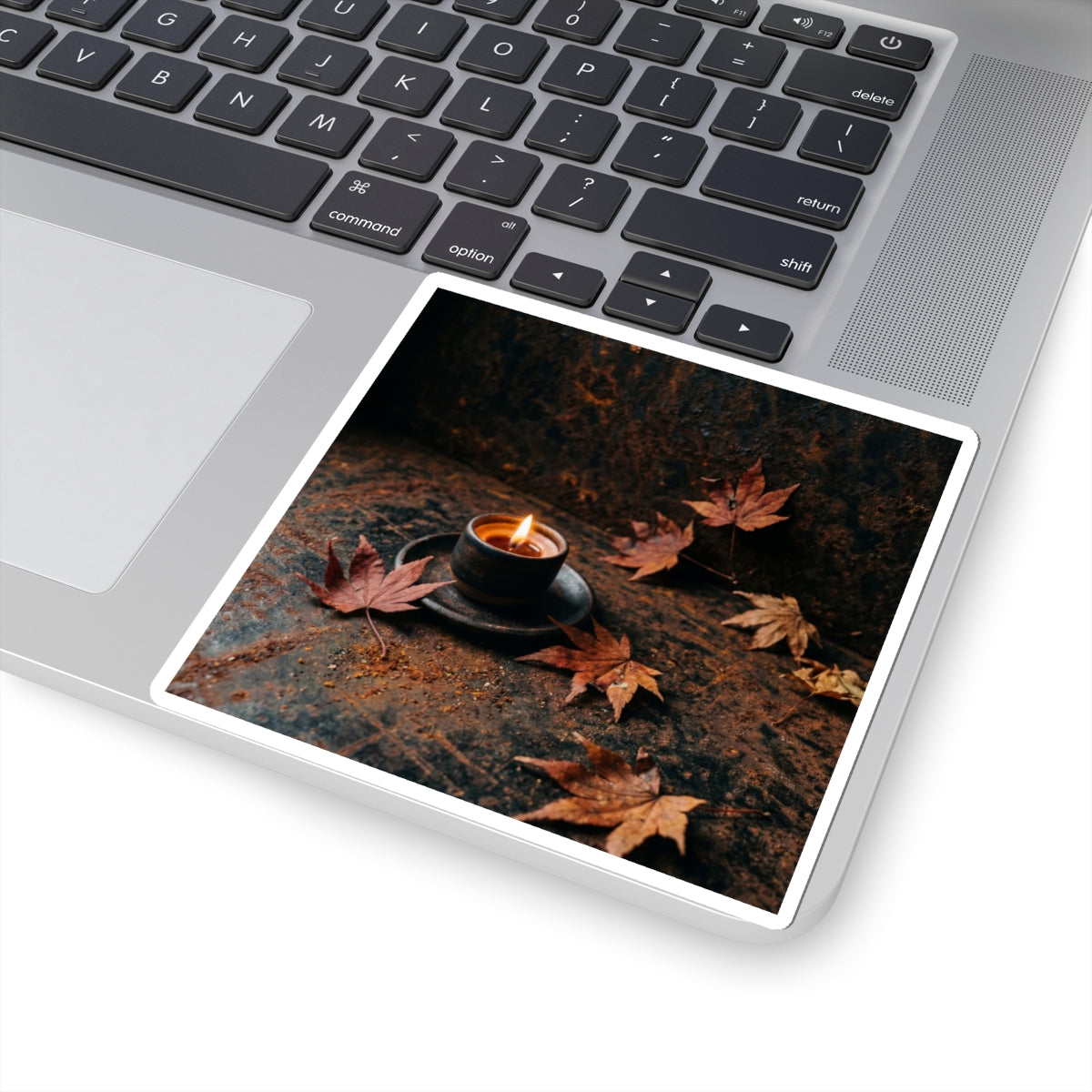 Bold Rust Patina Sticker - Shadow Zen Dark Japandi Art Print