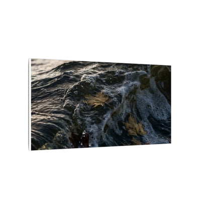 Dark Japandi Ocean Wave in Dawn | Moody Minimal Canvas Art