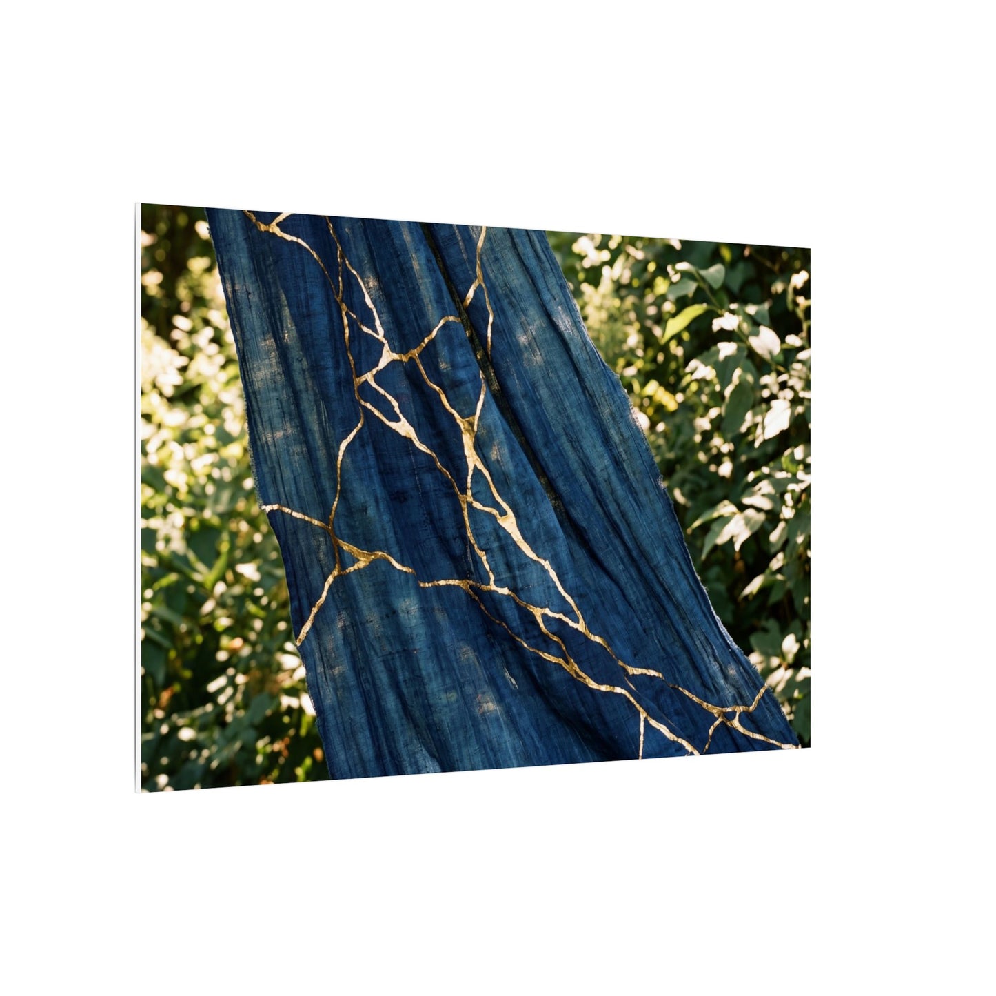 Resilient Silk Drape Canvas Art - Gold Repair Kintsugi