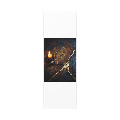 Kintsugi Rust Patina in Candlelight | Gold Repair Canvas Art