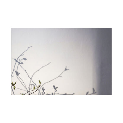 Japandi Shadow Play in Dawn | Japanese Pattern Canvas Art
